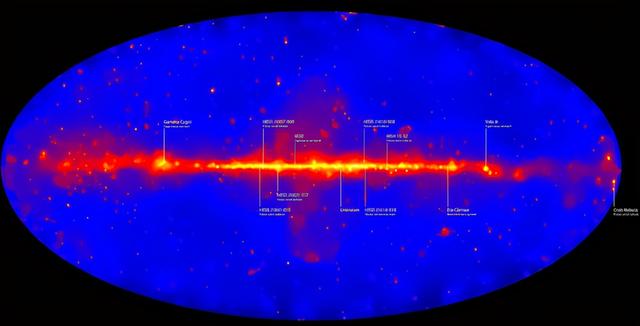 天文|美国宇航局的费米卫星完成了天空地图；发现神秘的、未知的天体