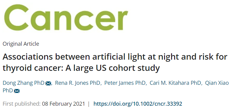 甲状腺|46万大数据研究！中国学者发现夜间光照患甲状腺癌风险增加55％