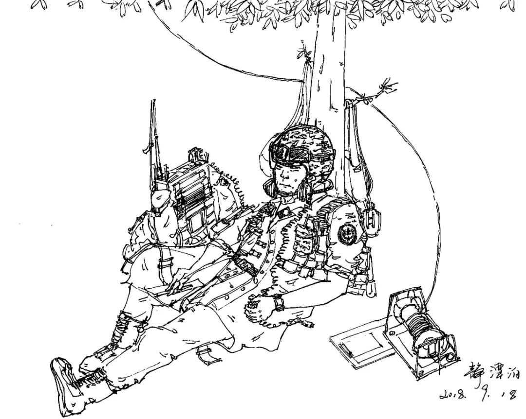 戍边战士的这些手绘好美