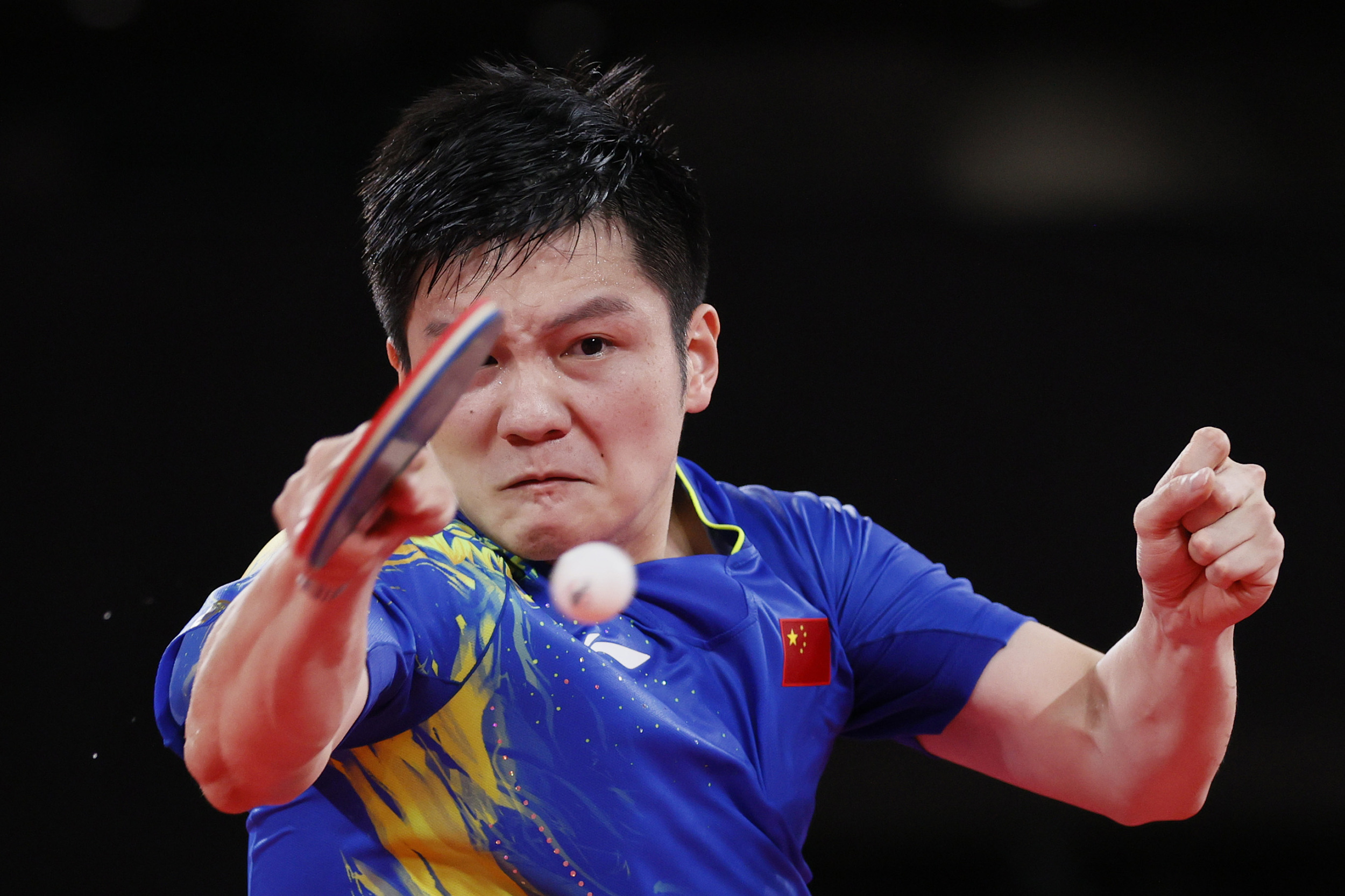 乒乓球男子单打樊振东横扫韩国选手挺进四强