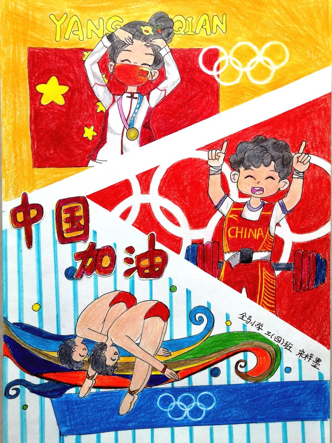 小朋友回顾奥运精彩瞬间这样好看的手绘再来一打