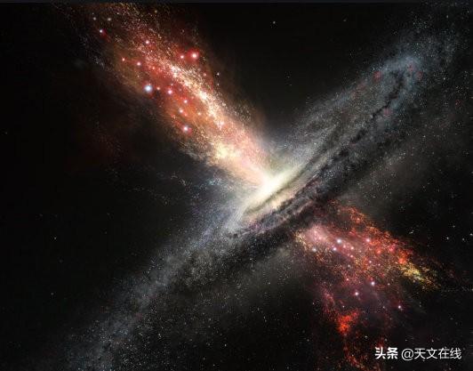 天文|宇宙的恐怖秀场：碰撞星系中的喷射流?，很是壮观