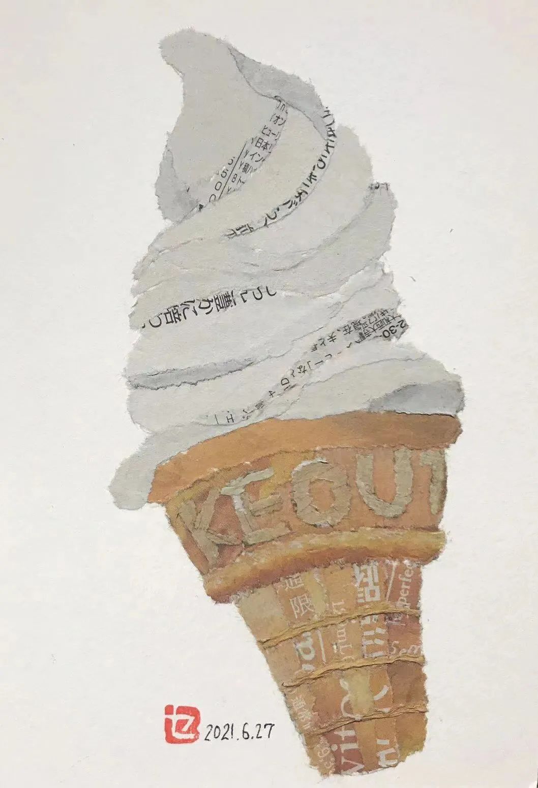 90岁开始学拼贴日本90后奶奶用报纸拼贴生活点滴