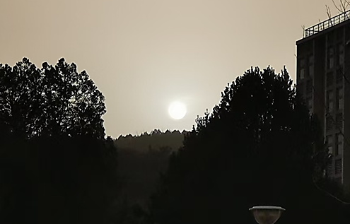 沙尘暴中的白太阳沙尘暴中的蓝太阳(图片来源:北京日报)既然没有沙尘