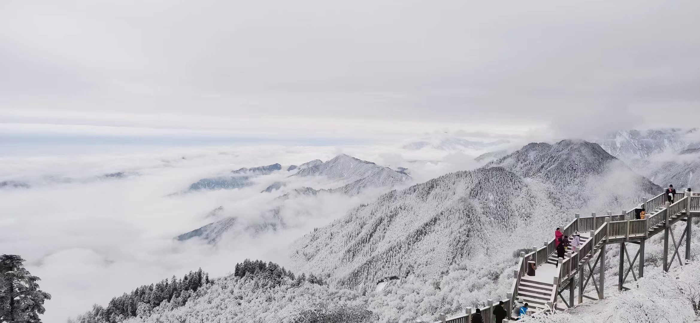 西岭雪山近景图片