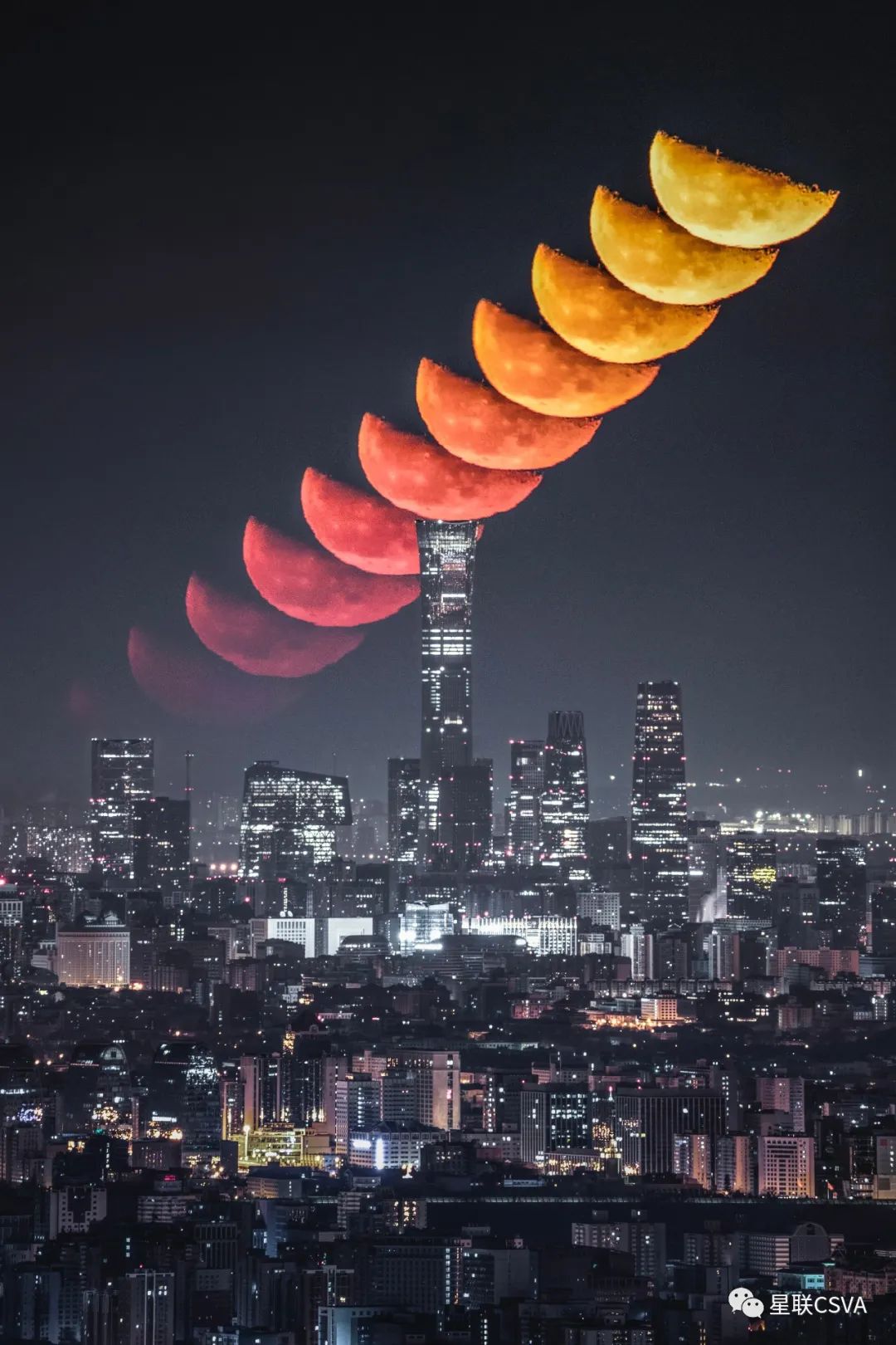 每日星图下弦月下的cbd