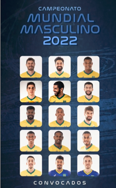 巴西男排备战2022年世锦赛15人名单