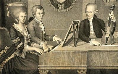 1765年5月，9岁的莫扎特与姐姐玛利亚·安娜在伦敦的音乐会上表演四手联弹，从此四手联弹慢慢流行.jpeg