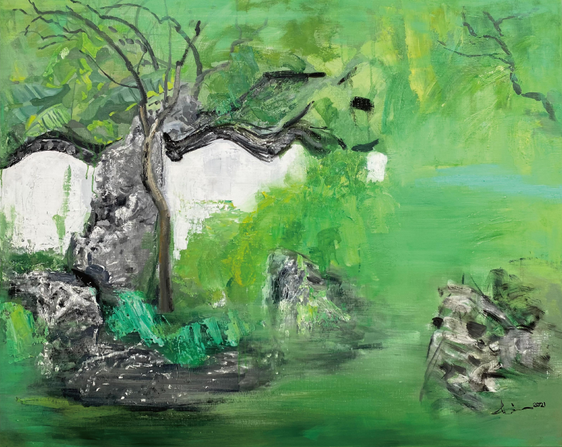 园林 刘曼文 2021 布面油画 80x100cm.png
