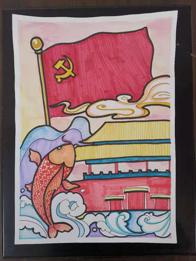 青岛云南路街道童心向党共筑七彩中国梦儿童绘画作品展开始啦