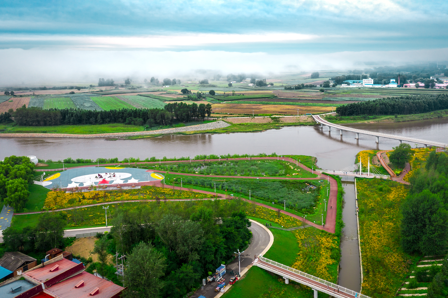 铁力生态园林环境好引得鸳鸯来栖息