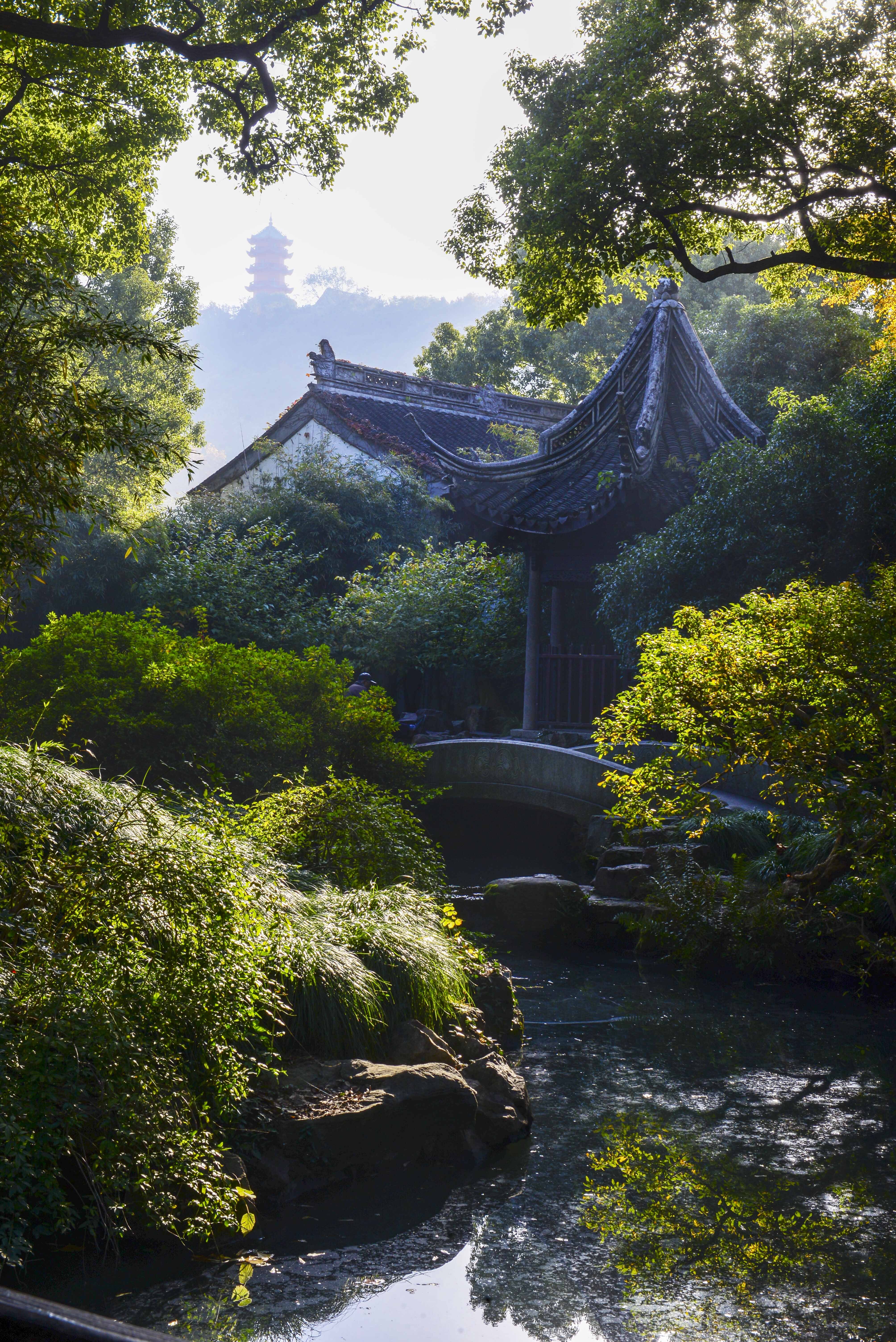 江苏无锡惠山古镇初冬景色美如画