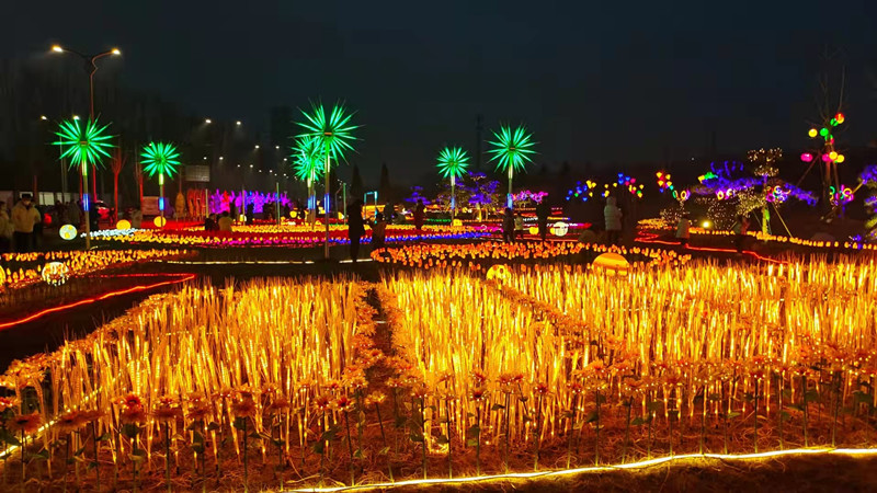 咸阳兴平灯光璀璨迎新春