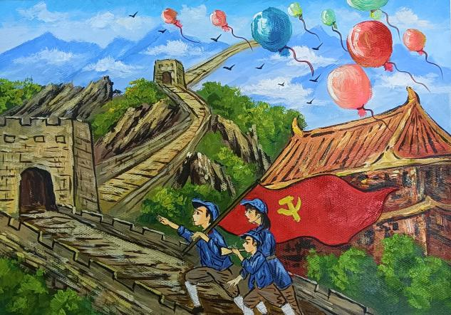 漯河五中用画笔缅怀革命致敬英雄