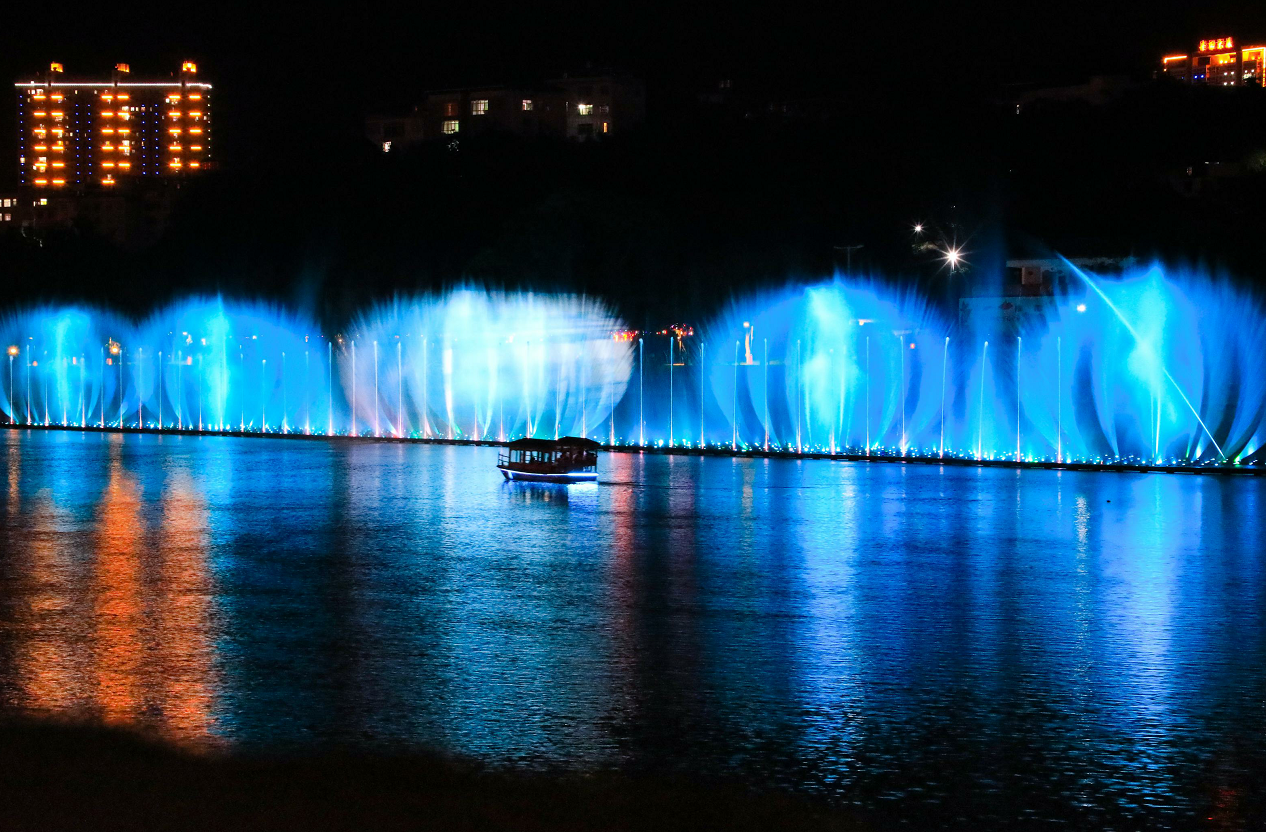 夜色撩人最美杭川上杭汀江夜景竟是这般美丽