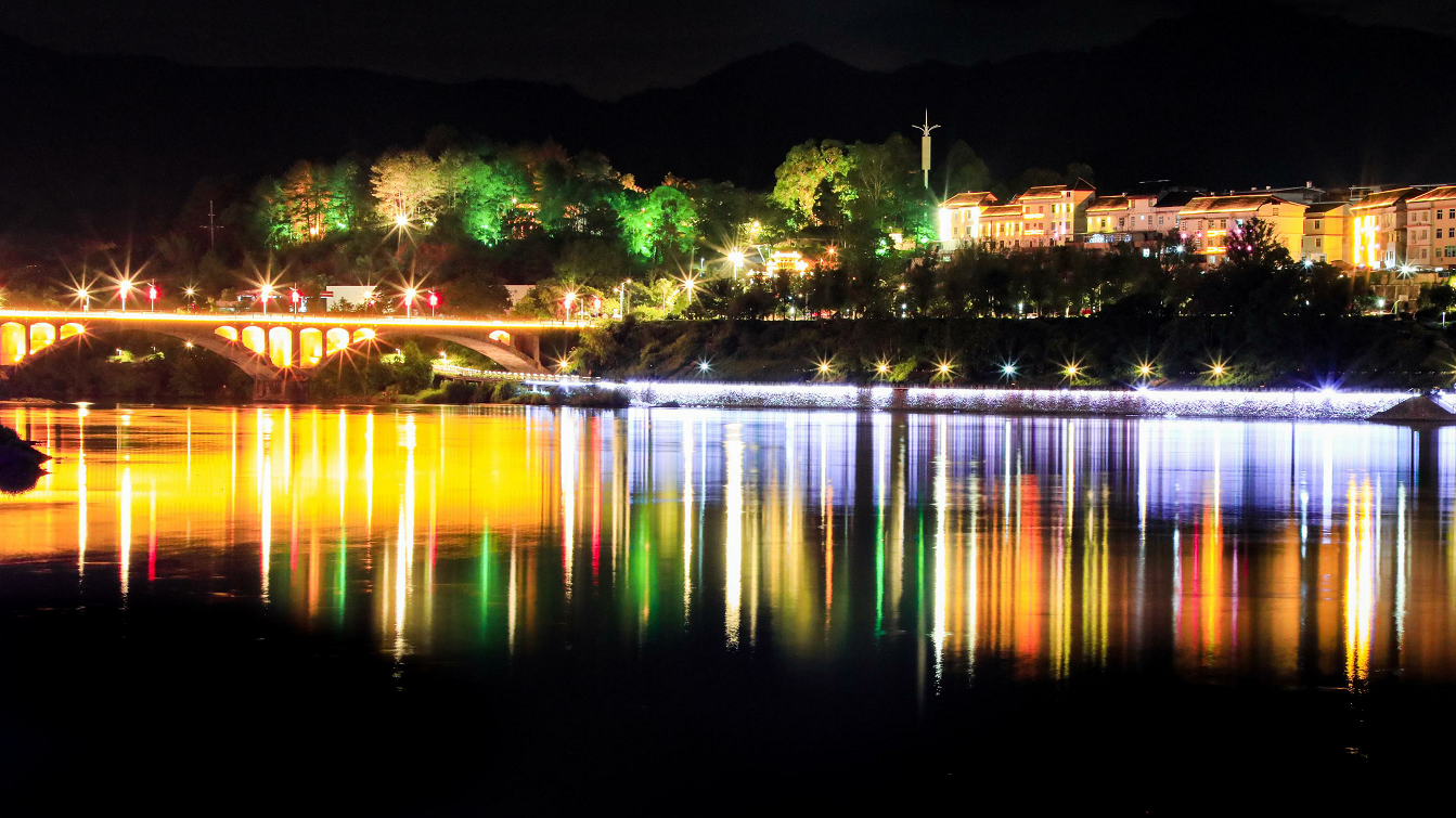 夜色撩人最美杭川上杭汀江夜景竟是这般美丽