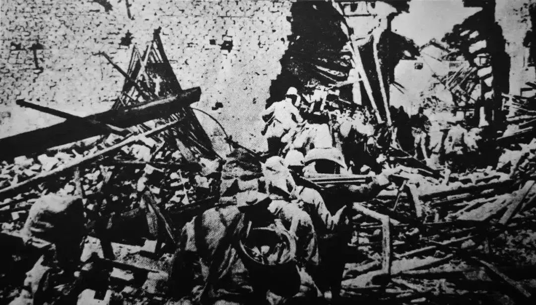日军武力炮轰宛平城 制造了震惊中外的七七事变 被日军炸毁的宛平县