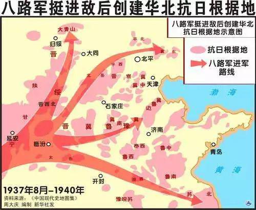 （图为八路军挺进敌后创建华北抗日根据地 图源：新华社）