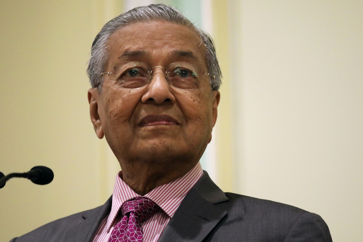 马来西亚最高元首接受总理马哈蒂尔的辞呈