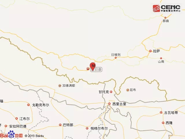 西藏定日县发生5 9级地震