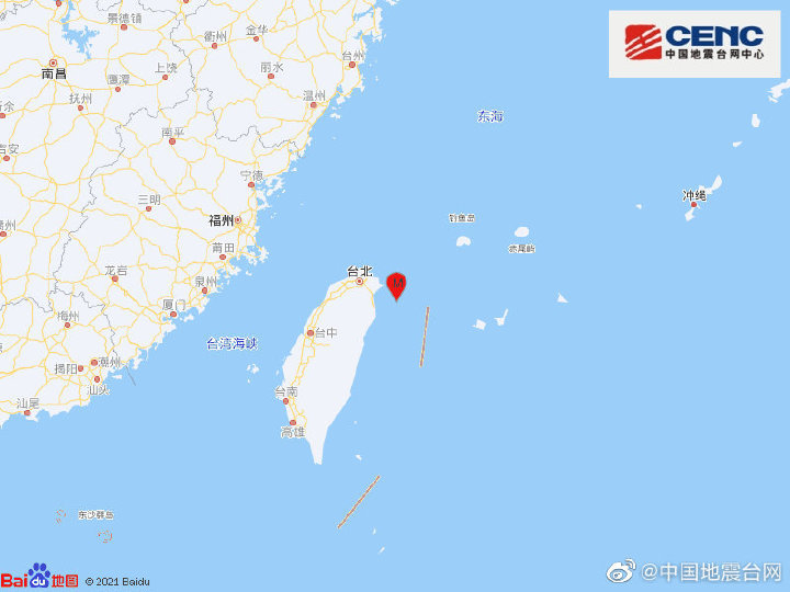 台湾宜兰县海域发生4.7级地震