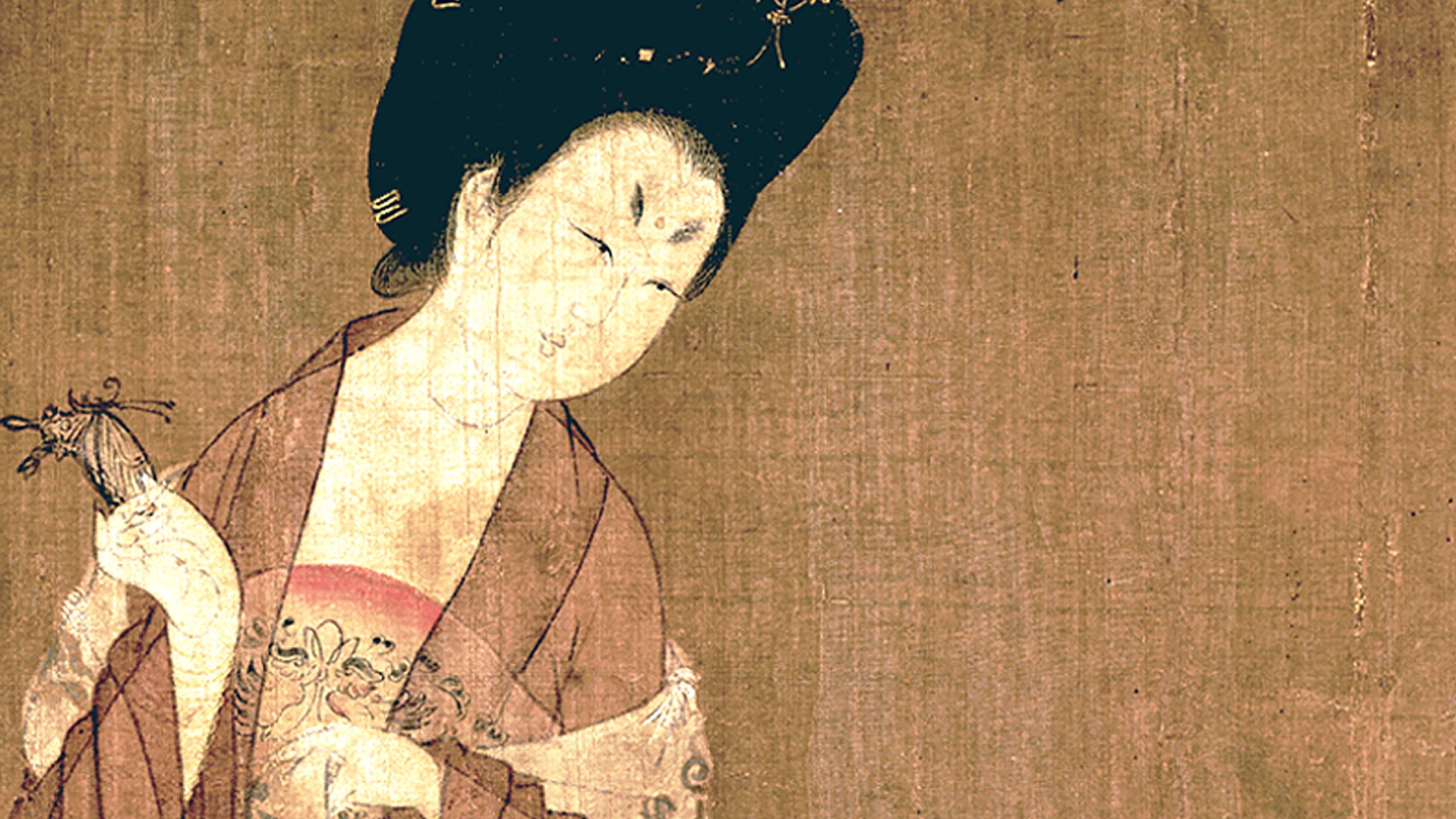 国宝细节鉴赏簪花仕女图