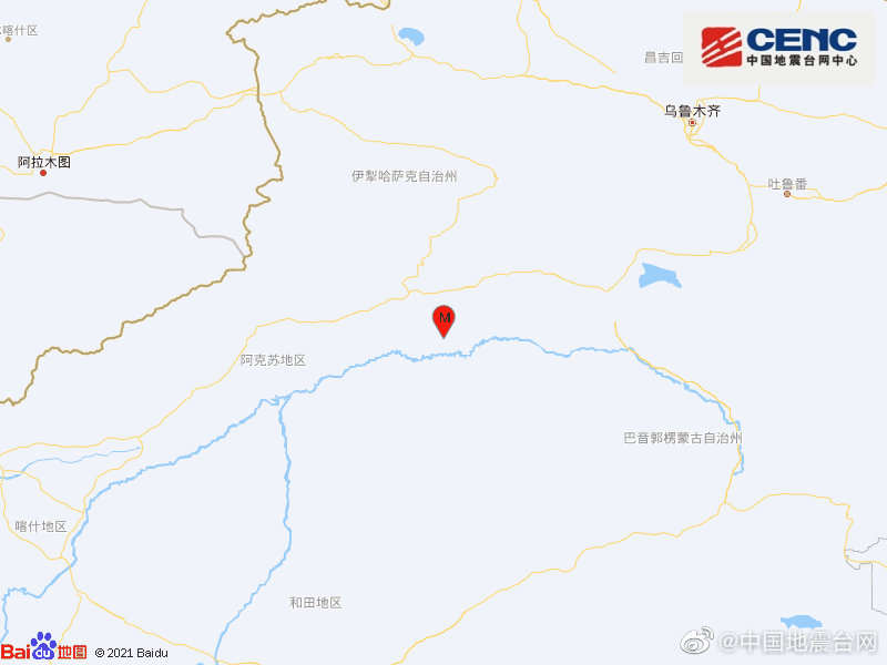 新疆阿克苏地区库车市今天凌晨发生3.2级地震