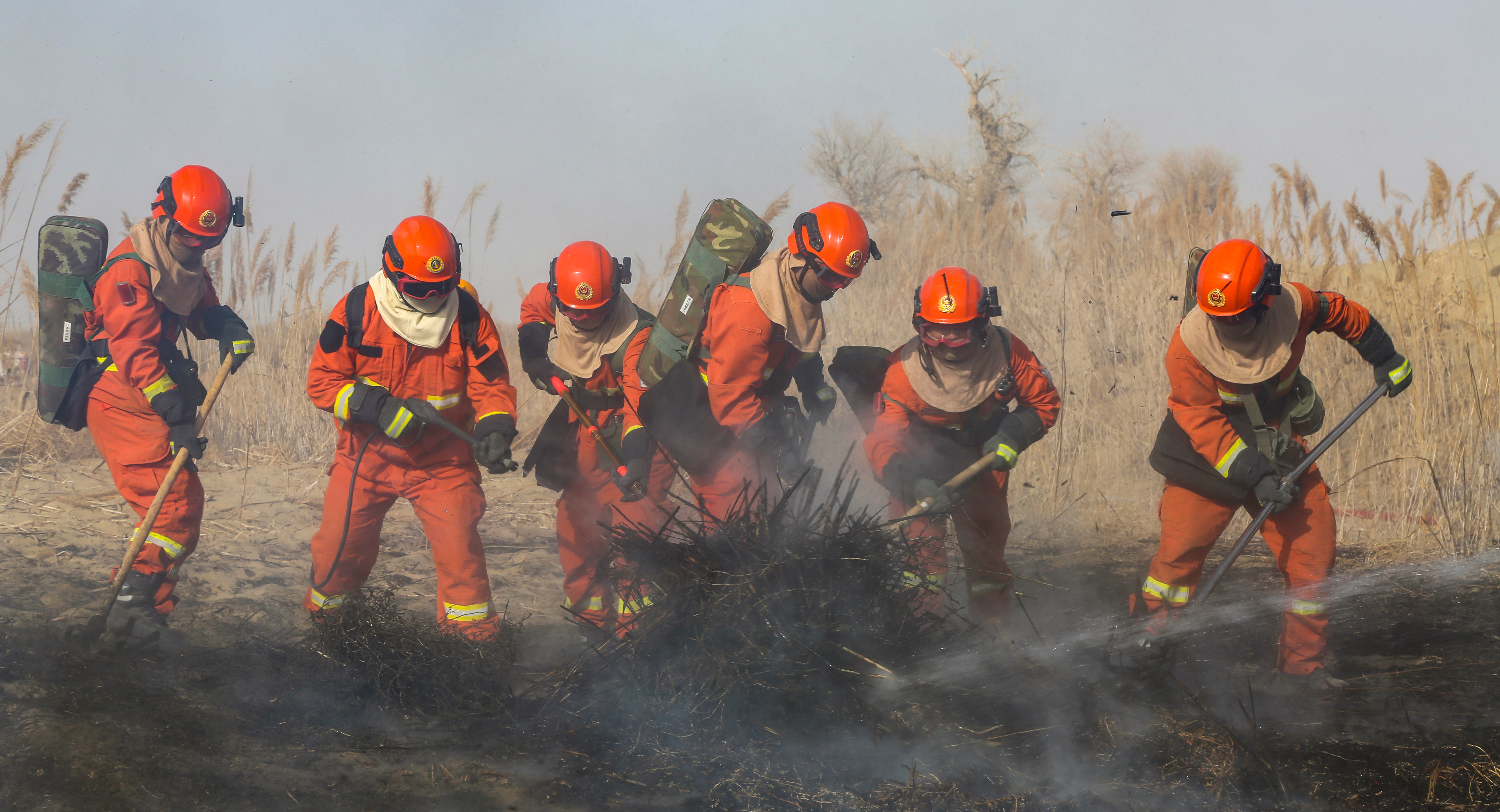 备战春防多部门灭火实战演练提升森林草原火灾联合扑救能力