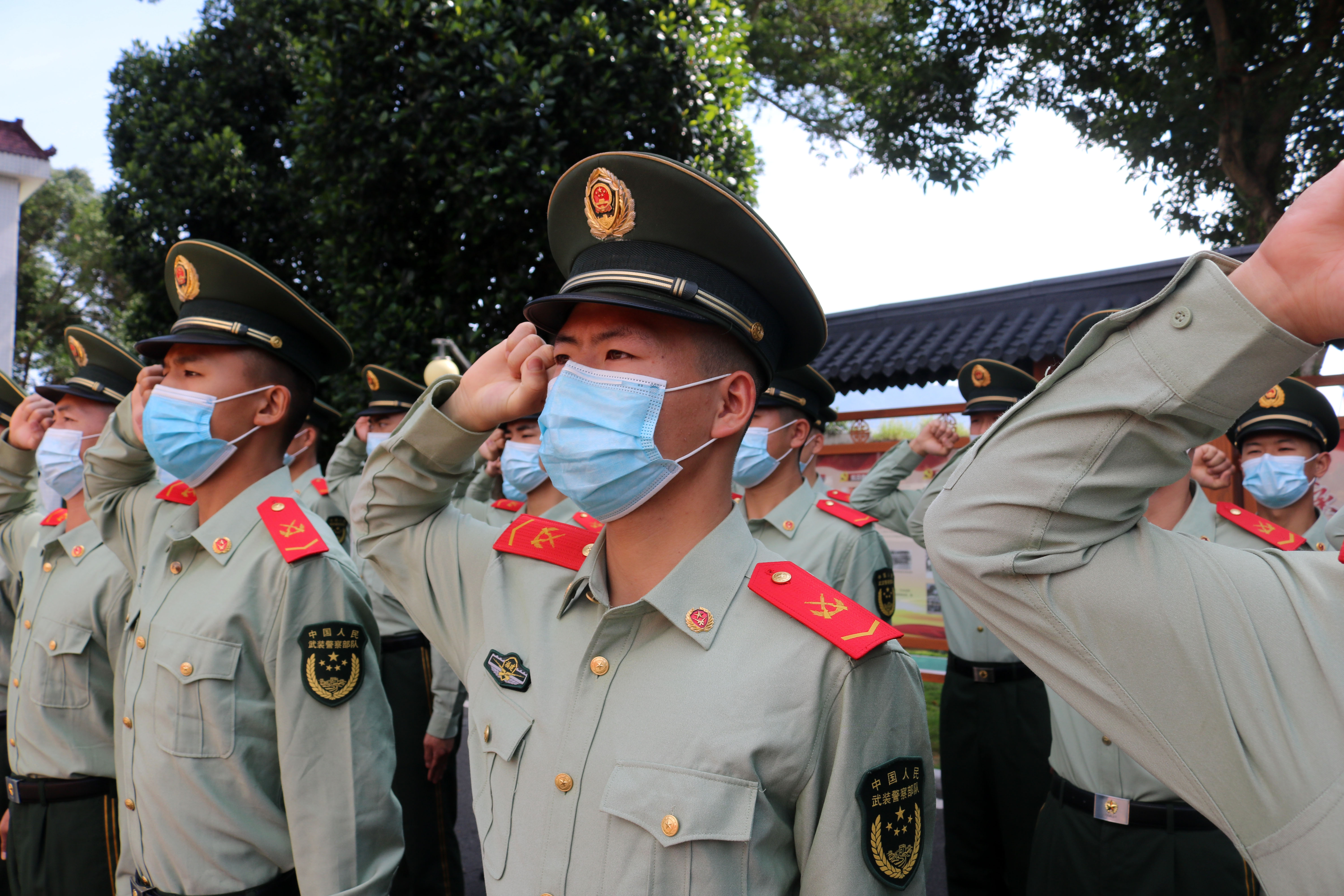 武警入伍宣誓图片