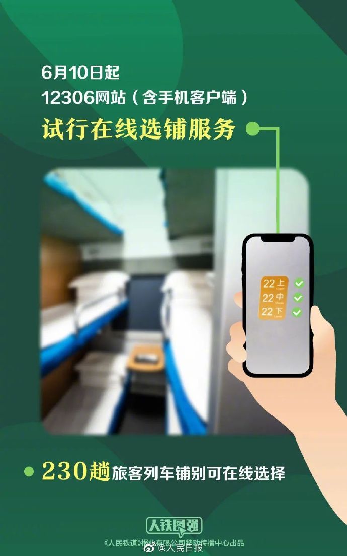最新12306选铺位方法_如何在12306选择铺位_12306可在线选铺