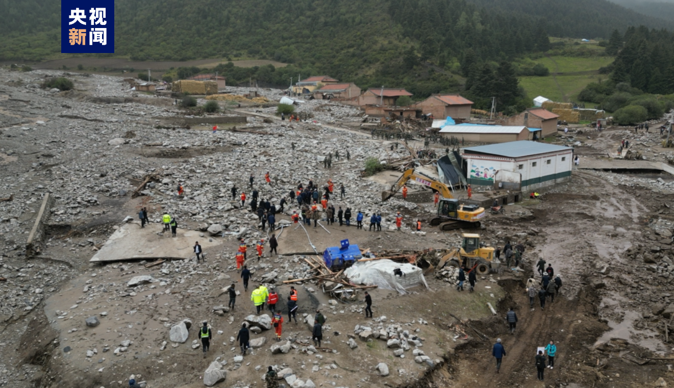 甘肃夏河泥石流灾害死亡人数升至3人 4人仍失联