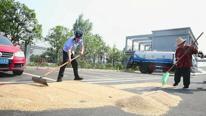 “派出所新建的,院子嘎嘎大,欢迎来晒粮!”