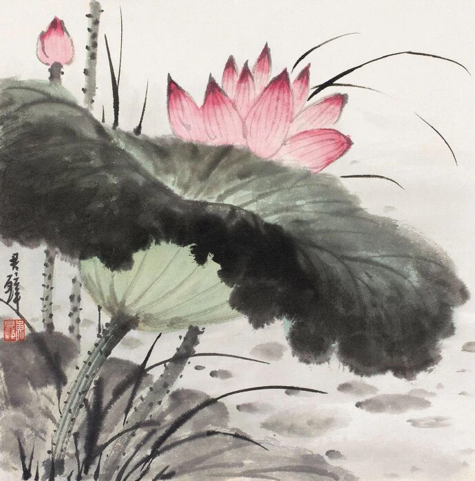 黄君璧笔下的荷花见才情也见功夫