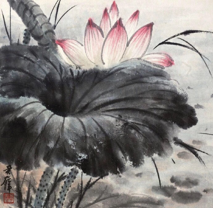 黄君璧笔下的荷花见才情也见功夫