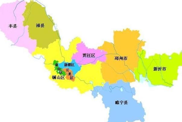 徐州市区分布图图片