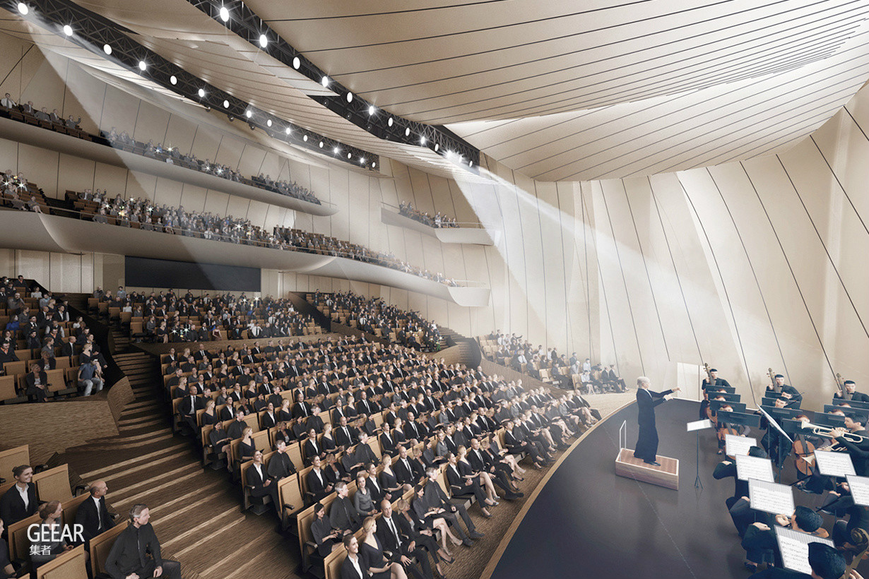 不仅如此,义乌大剧院也将作为一个城市公共空间,成为前往南,北方向的