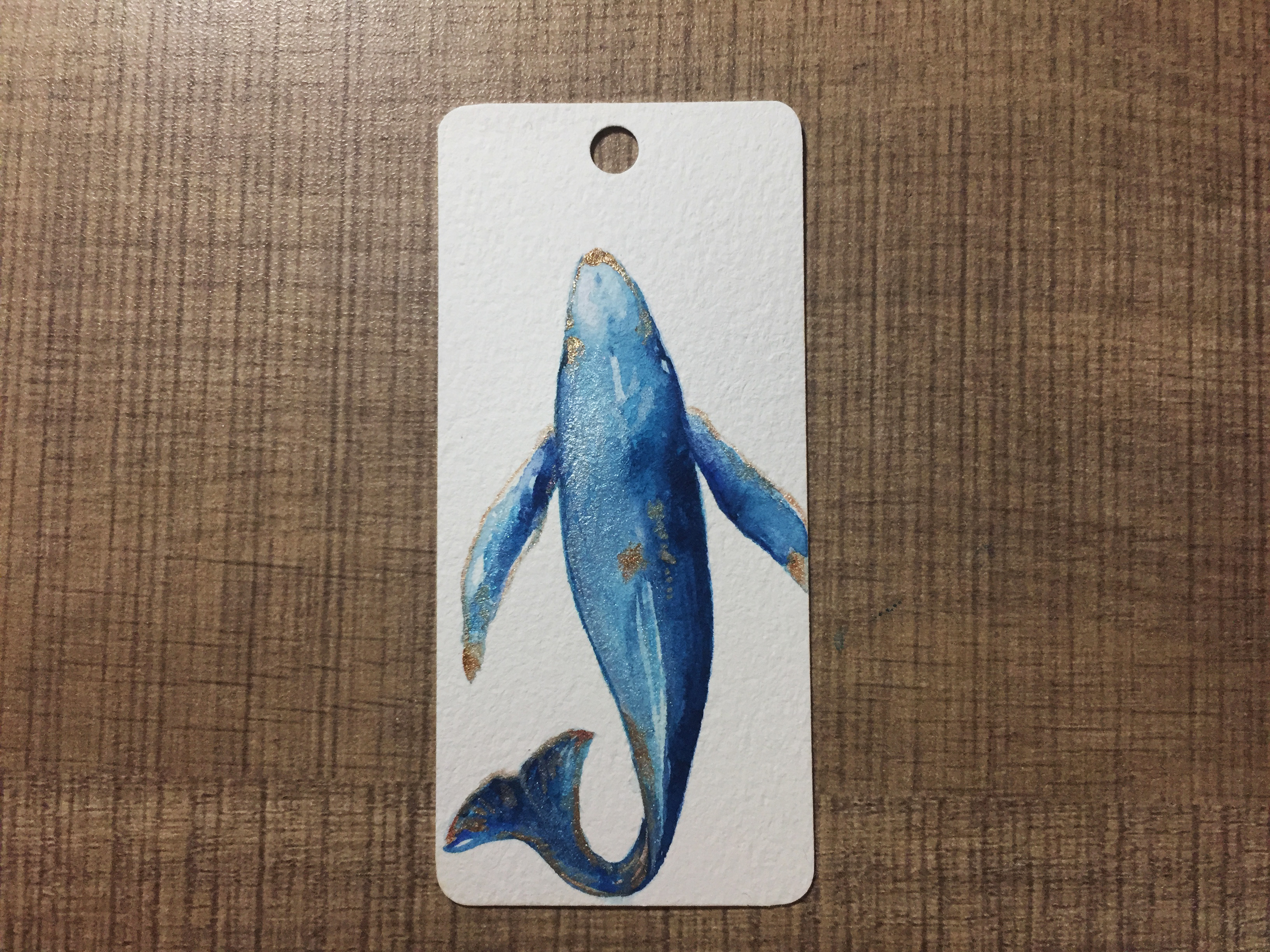 水彩鲸鱼书签来啦带你一起遨游世界