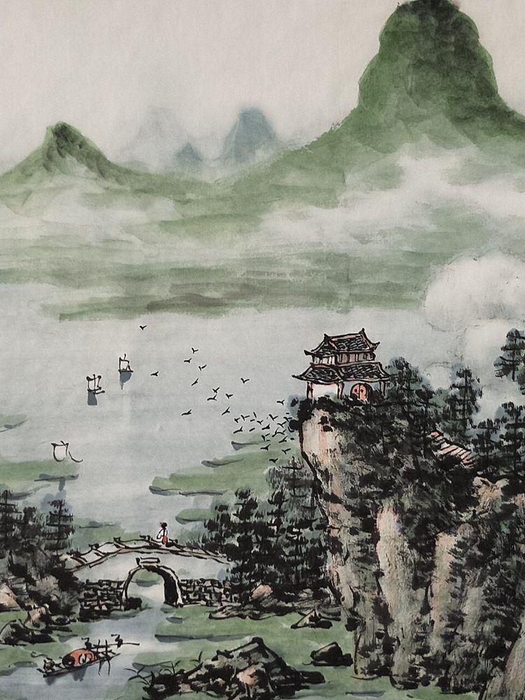黄廷海新南派山水画中华山川多雄奇大气磅礴
