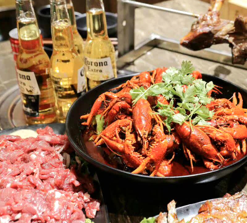 图一,小龙虾配啤酒