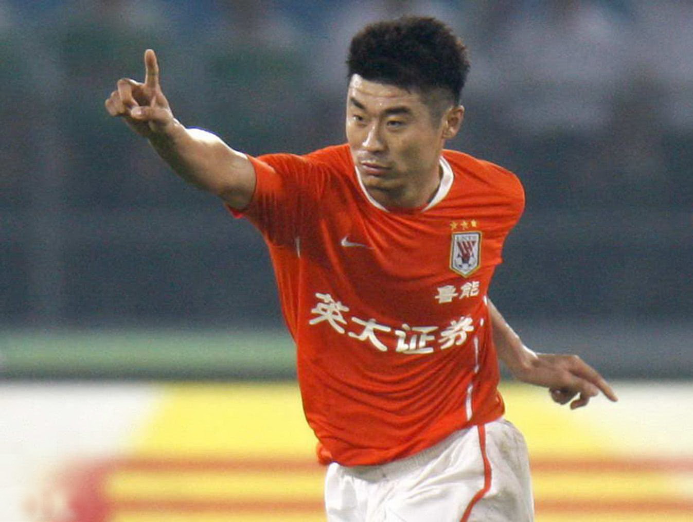 韩鹏的93球为甲a5球 中超88球.