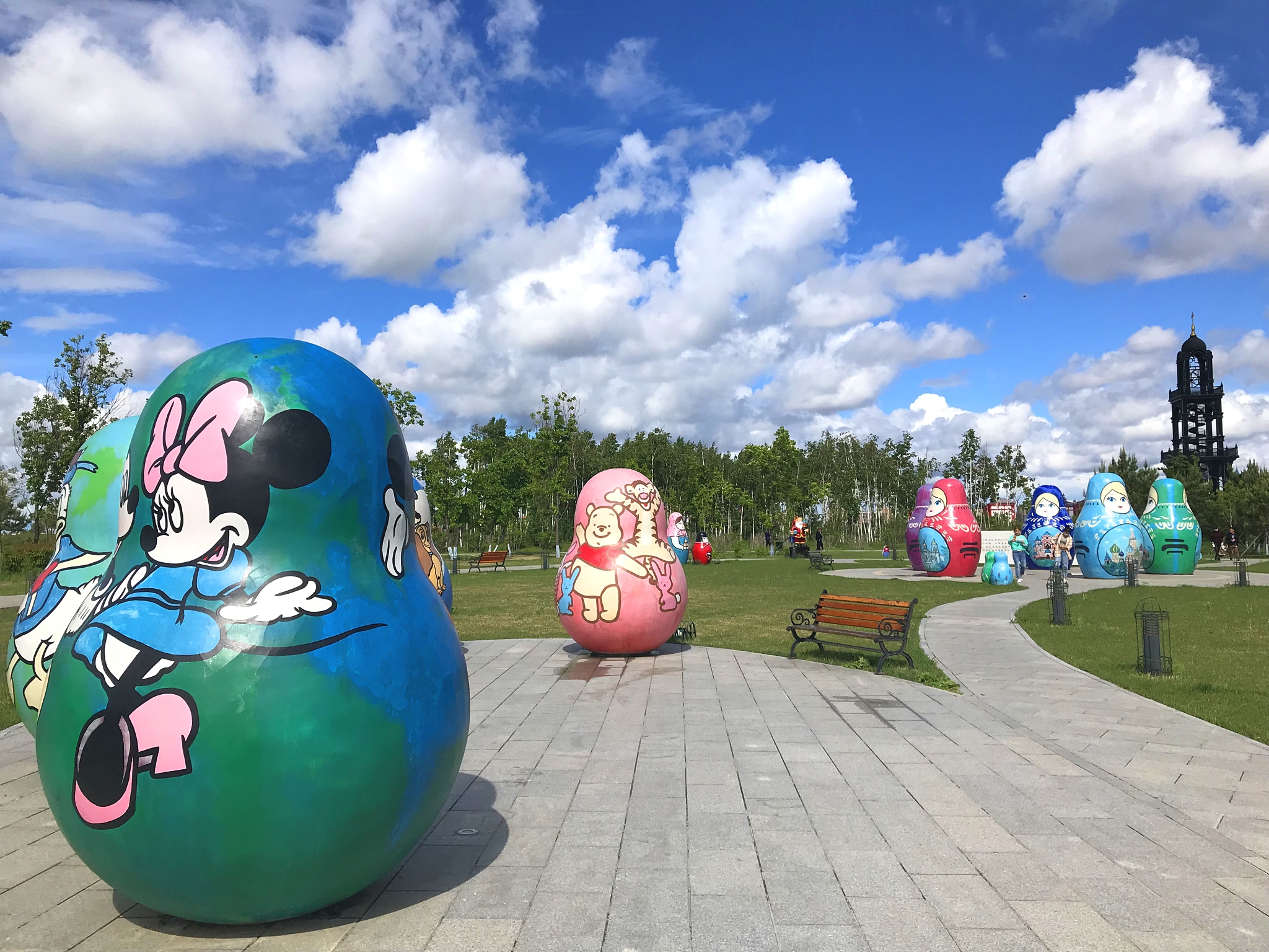 同江俄罗斯套娃广场孩子们最爱小萌娃玩转大单反