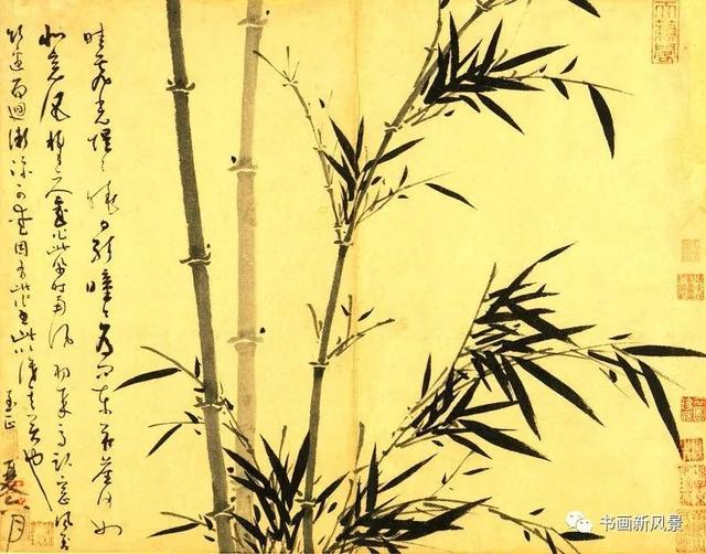 吴镇笔下的竹古秀苍劲风神潇洒