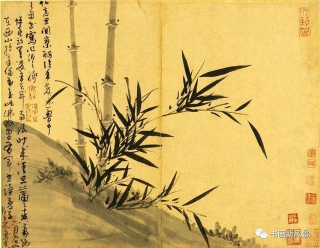 吴镇笔下的竹古秀苍劲风神潇洒