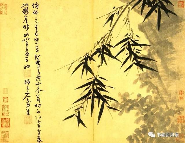 吴镇笔下的竹古秀苍劲风神潇洒