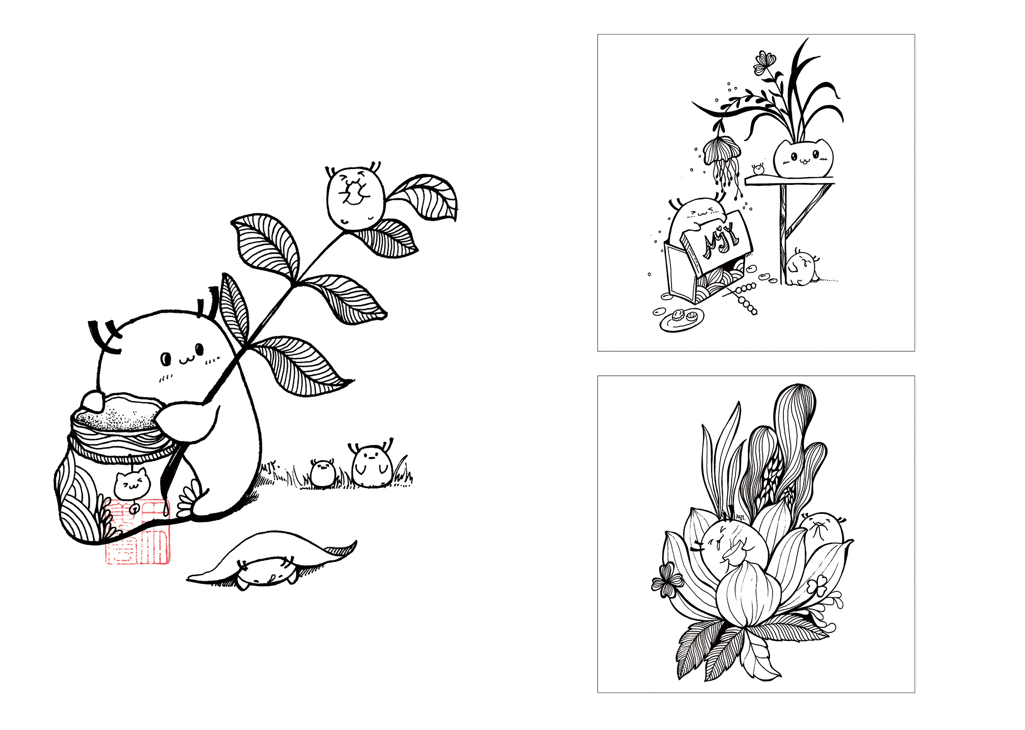 小白画集线描插画汇总适合新手的简笔画