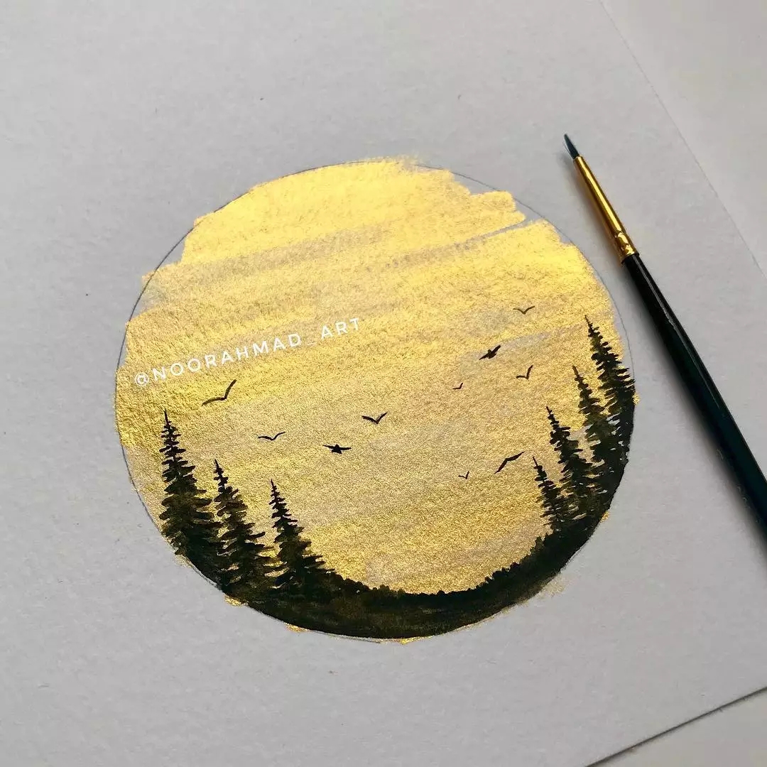 珠光色的水彩画也太好看了吧bulingbuling的