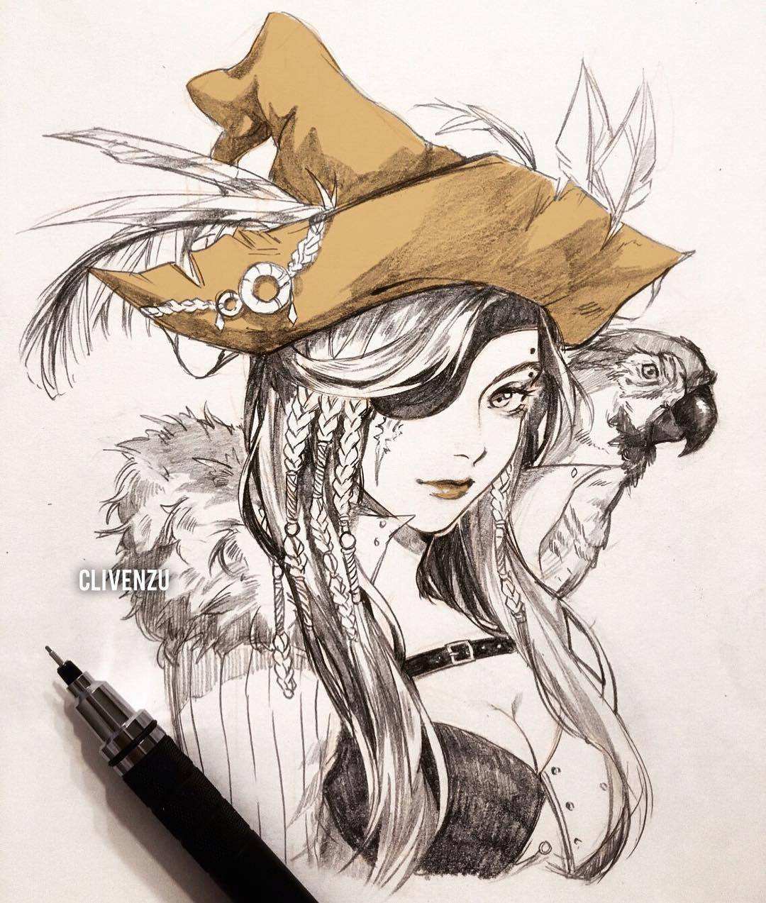 今天和大家分享的这组插画出自加拿大插画家clivenzu.