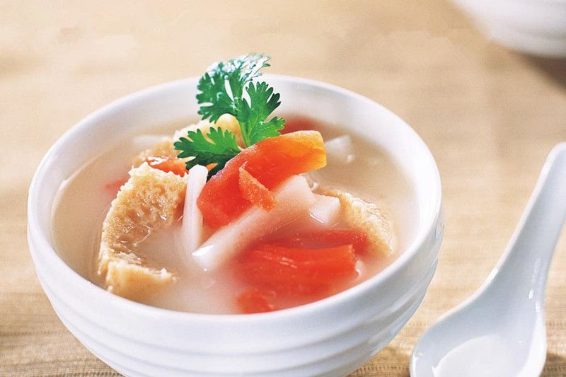 养生素汤番茄山药条鲜美营养清淡不油腻滋润又好喝