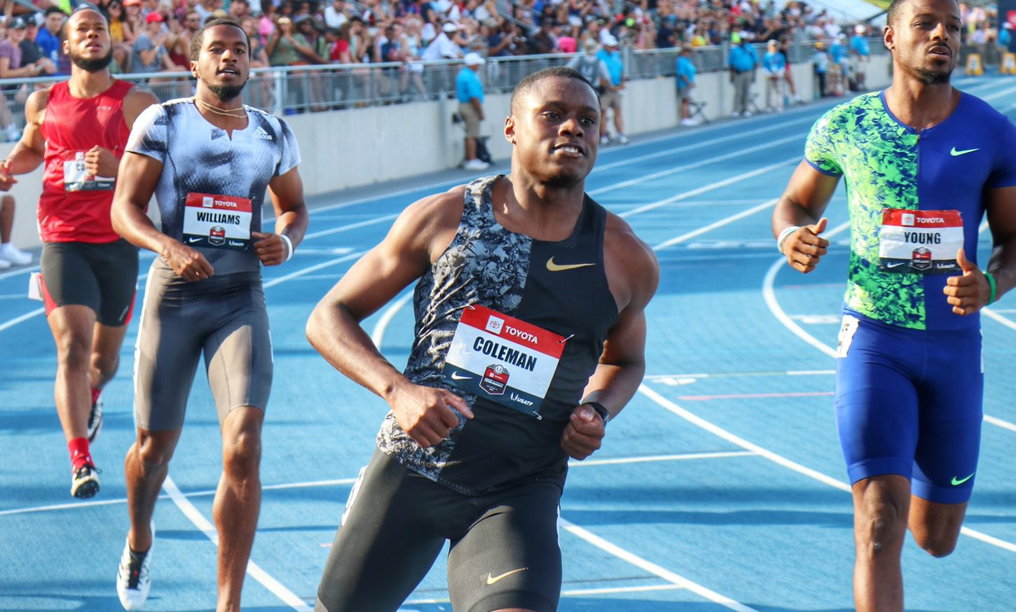 9秒96科尔曼百米半决赛力压贝克10秒28以第一身份晋级决赛