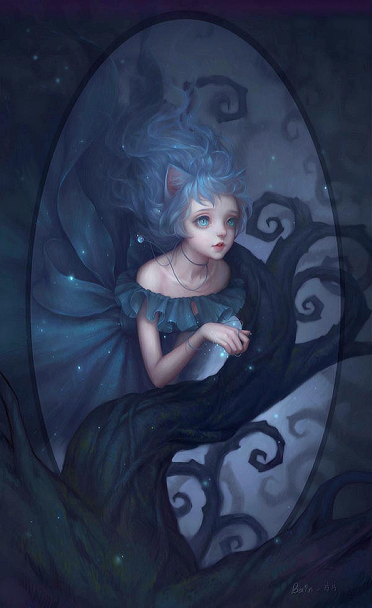 来自国人画师bain片片的一组梦幻唯美的数字绘画作品赏析